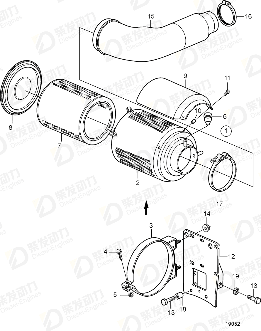 VOLVO Bracket 3837243 Drawing